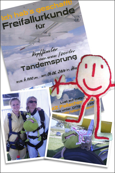 kopffuessler beim fallschirmspringen